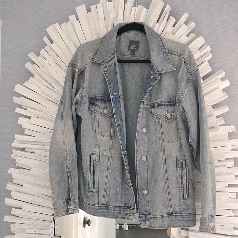 Wild Fable Oversized Distress Jean Jacket